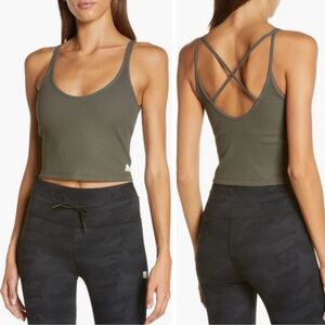 Vuori Rib Crop Tank Oregano
